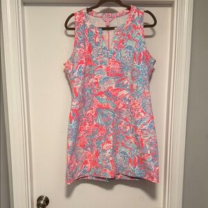 Lilly Pulitzer Floral Sleeveless Dress - Pink and Blue